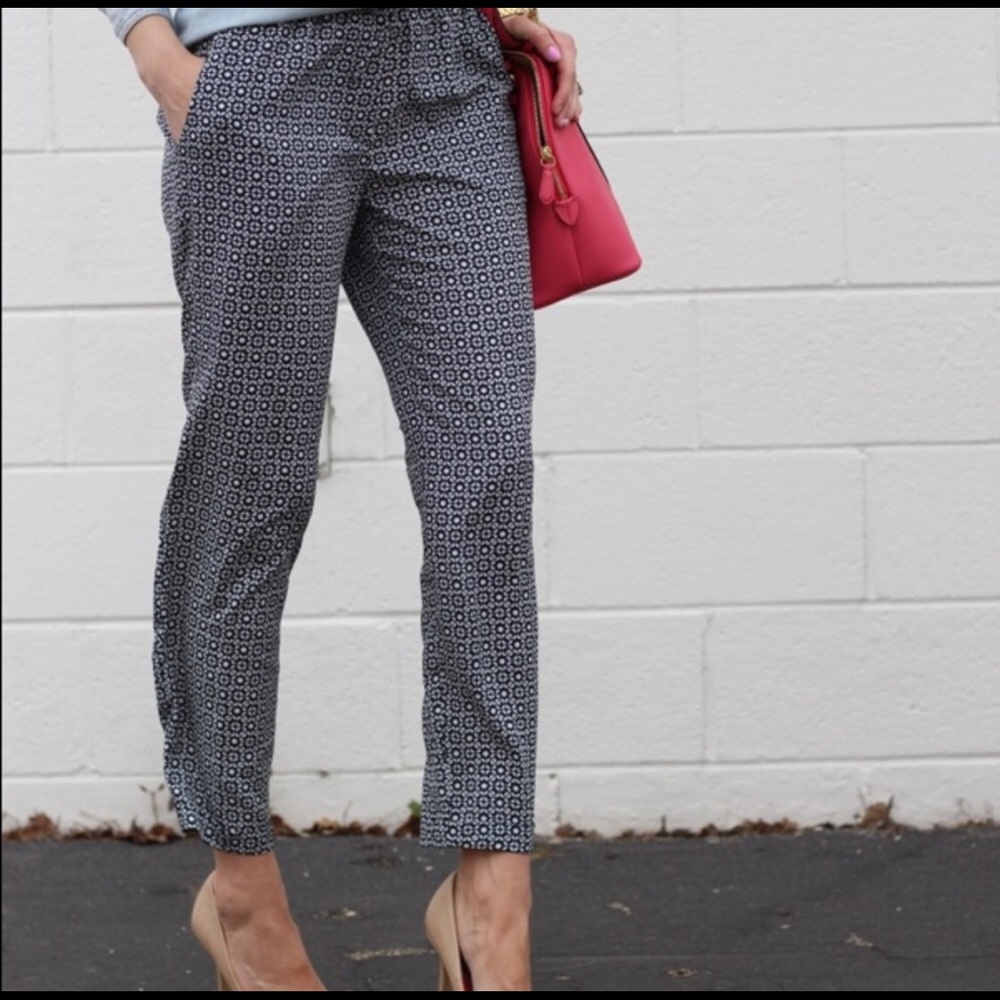 Blue and White Jcrew Pants